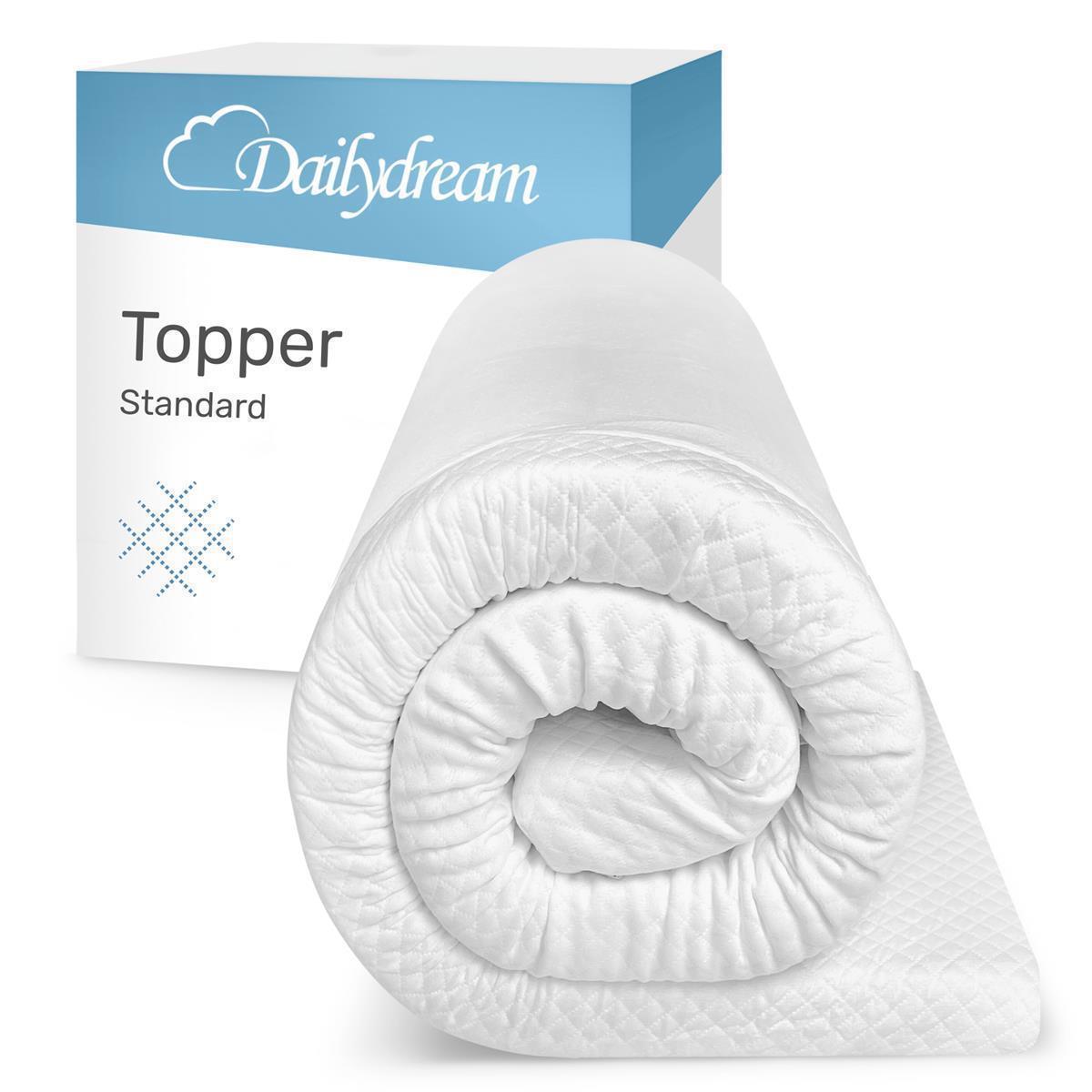 Dailydream viscoelastischer Matratzentopper “Model M“ mit Memory Foam Effekt, 200x200x3,5cm, Edition "Standard"