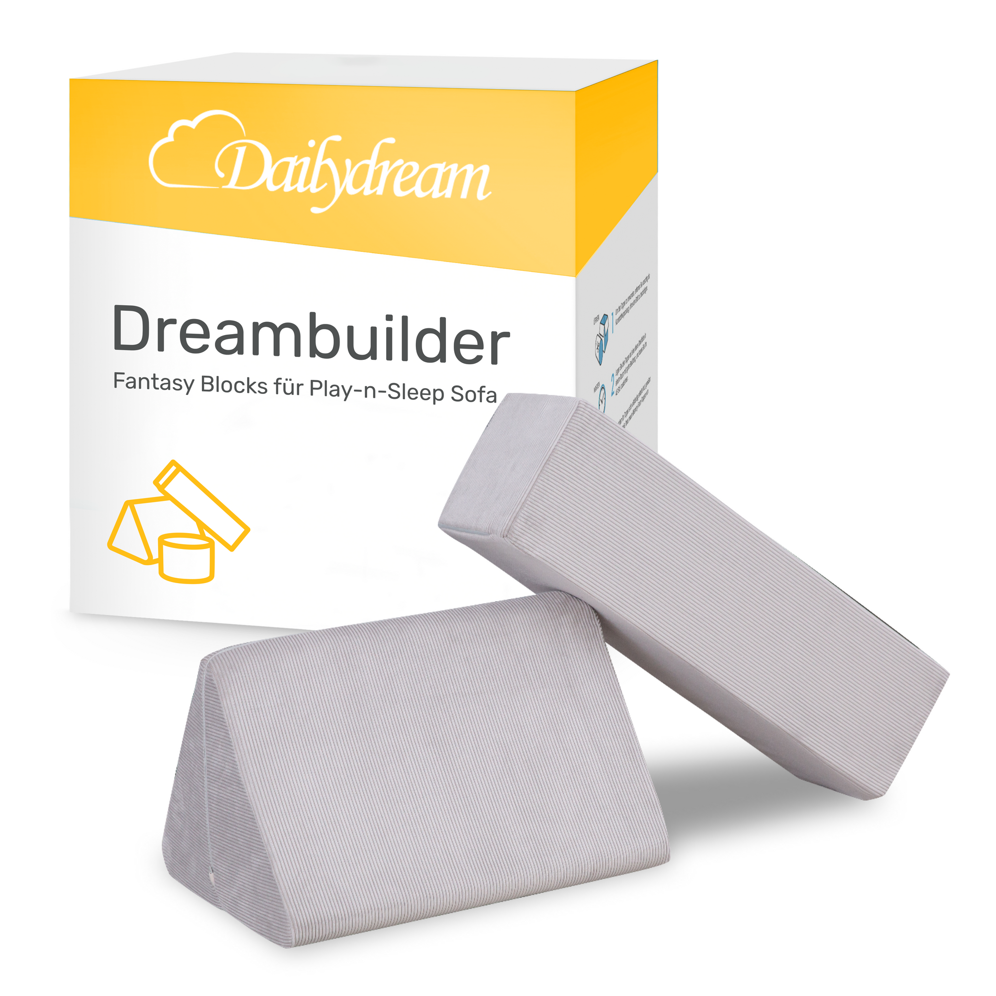 Dailydream Fantasy Blocks per Dreambuilder Divano da Gioco per Bambini, Grigio